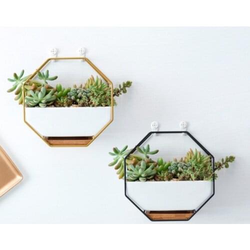 Nordic Style Metals Rek White Ceramic Planter Pot Ocular Geometric Wall Tile Ceramic Vaccines For Flowers Bamboo Load Vase