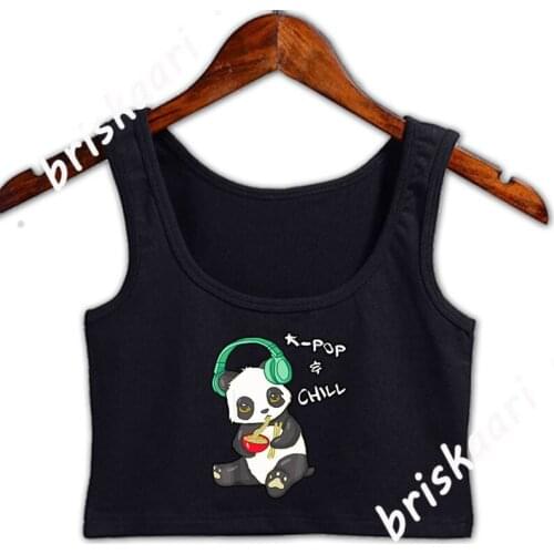 Kpop Kpop Kpop Crop Top Women Spring Autumn Tops Basic Solid Personalized Natural S-XXL Fashion Anti-Wrinkle Vest