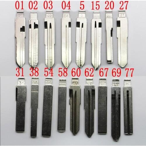 10 PCS/LOT KD Key Blade #02 #04#15#20#27#31#38#54#58#62#67#69#77 Blank Blade For Kia Toyota VW FORD RENAULT FLIP Car Key Blade