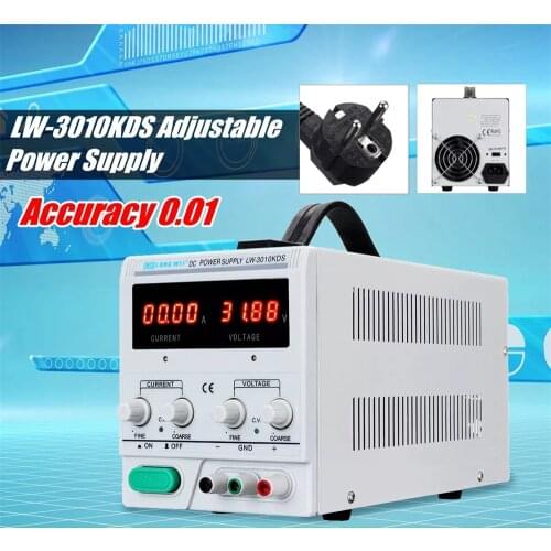 LONG WEI LW-3010KDS Adjustable Digital Display DC Power Supply 110V/220V 0-30V 0-10A Switching Regulated Power Supply