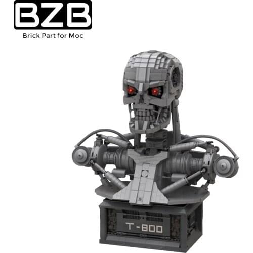 BZB MOC Mechanical Killer Robot High-tech T800 Intelligent Creative Robot Building Block Model Kids Boys DIY Toys Best Gifts