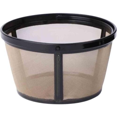 Reusable 10-12 Cup Coffee Filter Basket-style Permanent Metal Mesh Tool BPA Free
