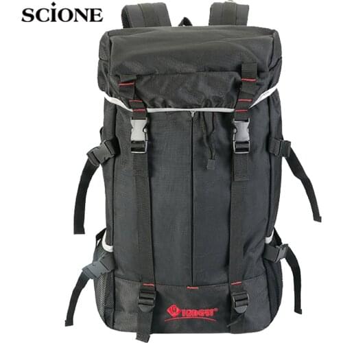 Men Nylon Hiking Backpack Waterproof Travel Bag Backpacks Climbing Trekking Camping Mountaineering Bag Outdoor Sports Sack X4A