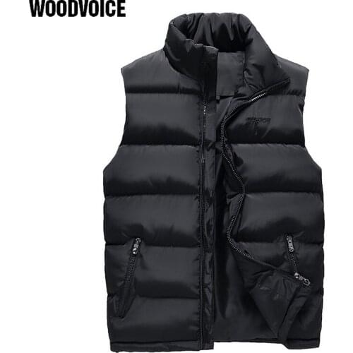 Woodvoice Brand Clothing 2018 New Mens Warm Waistcoat Male Sleeveless Waterproof Coat Overcoat Fashion Outerwear Vests Big Size