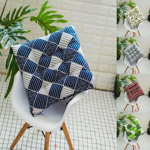 Home Chair Seat Soft Cushion Pad Winter Office Back Support Thick Cotton Linen Decorative Sofa Pillow Chair Cushion #P2