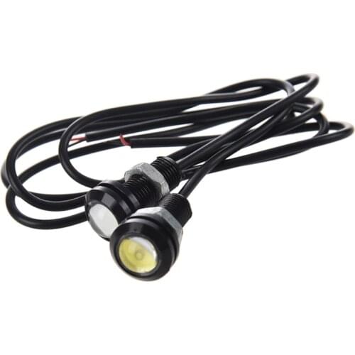 Pair Ultra Bright LED Motorcycle Mirror Mount Daytime Running Fog Lights