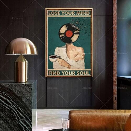 Lose Your Mind Find Your Soul Poster, Music Print, Music Lover Poster, Music Gift Idea, Wall Decoration, Modular Pictures Canvas