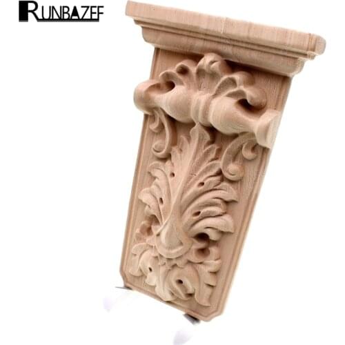 RUNBAZEF Solid Wood Furniture Carved Home Wedding Decoration Accessories Corbel Rome Stigma Craft Figurine Miniature Ornaments