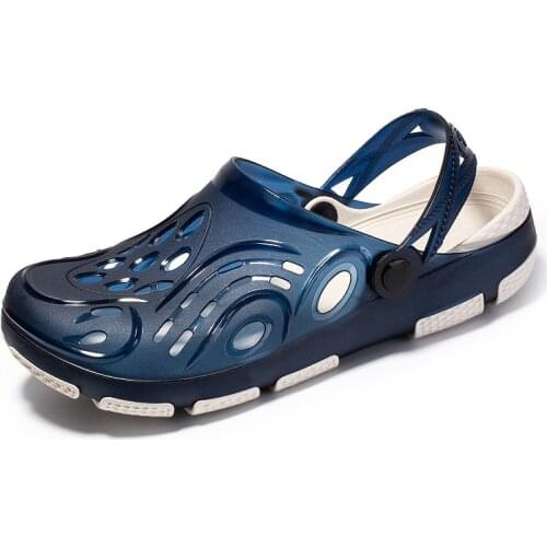 Adjustable Mens Sandals Summer Outdoor Slippers Breathable Beach Shoes Woman Non-slip Walking Shoes for Shower Wading Vacation