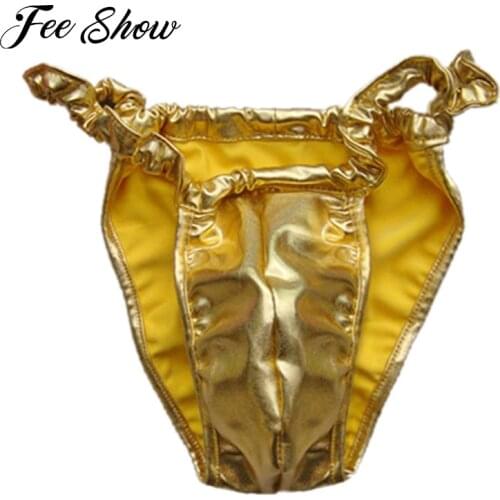 Sexy Mens Briefs Spandex & Latex Rubber Briefs Underwear Sexy Mens Lingerie Spandex with Latex Rubber Briefs Underpants