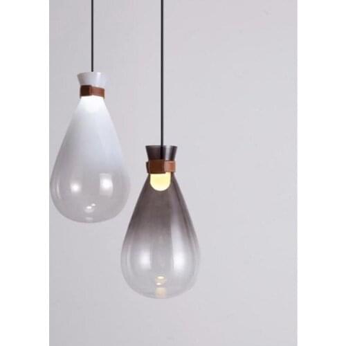 Modern Simple Pendant Light Living Room Bedroom Bedside Hanging Lamp Creative Coffee Shop Bar Glass Pendant Lamp
