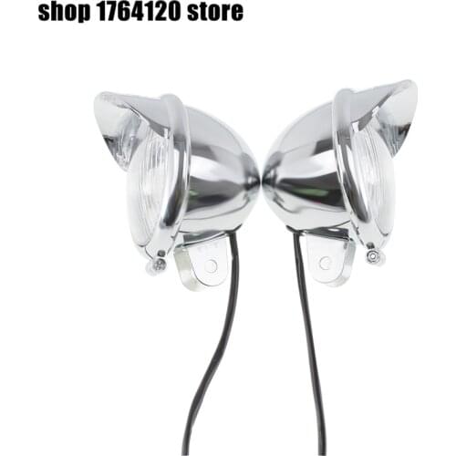 Universal Motorcycles Fog Lights Headlight Lamp Headlight Visor Universal DC12V 2 Pcs Chrome For Harley For Honda