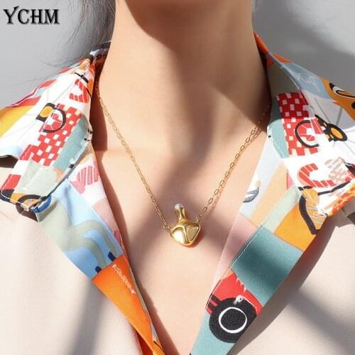 Vintage Bottle Necklace with Pearl Stainless Steel Necklaces for Women Creative Pearl Bottle Pendant Necklace Women Jewelry YCHM