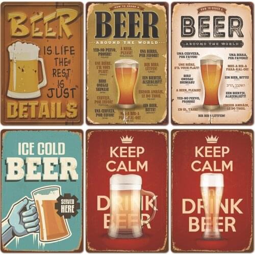 Vintage Beer Motorcycle Girl Metal Poster Retro Tin Signs Pub Beer Party Bar Wall Decorative Plates Home Decor Poster 20x30cm
