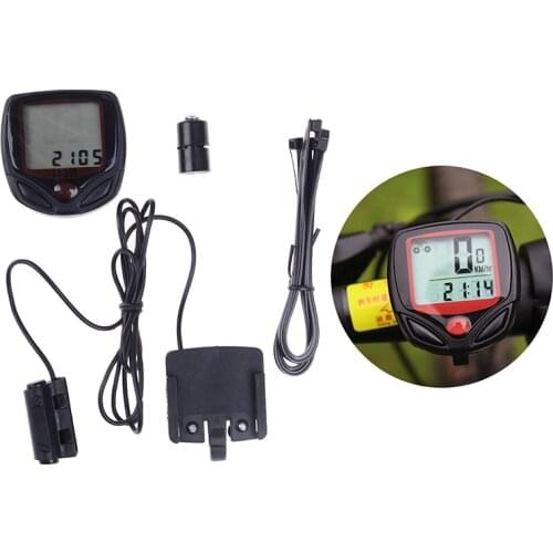 Waterproof Bicycle Bike Cycling Speedometer Bicycle Bike Cycling Speed Computer LCD Odometer Meter Speed Magnetic Induction