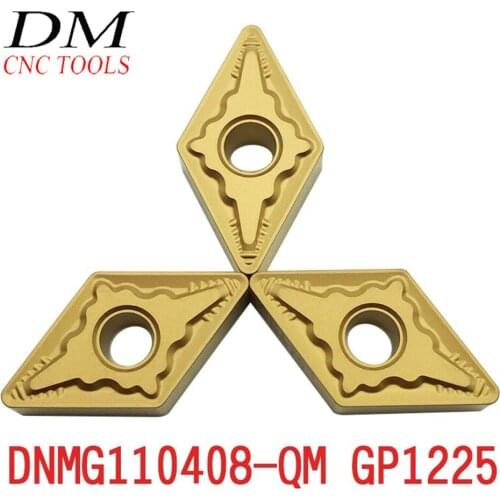 10pcs DNMG110408-GM GP1225 carbide turning inserts DNMG110408 for turning holder plates for steel Turning accessories