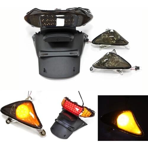 Fit For T-MAX Tmax 500 TMAX500 XP500 2001- 2007 Smoke LED Rear Tail Brake Light Turn Signal Integrated Taill Light 03 04 05 06