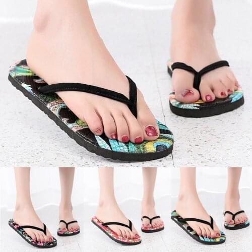 Women Open-Toe Slippers Outdoor Flowers Beach Breathable Shoes Summer Sandals Home Slipper Flip-Flops Flat Shoes Bathroom Shoes