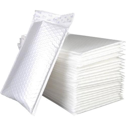 100pcs White Plastic Bag Foam Waterproof Bubble Envelope Foam Foil Office Packaging Envelope Moistureproof Vibratio 40x41.5cm