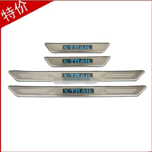 2008-2012 FOR Nissan X-TRAIL T31 Rogue With Blue LED High quality stainless steel Scuff Plate/Door Sill