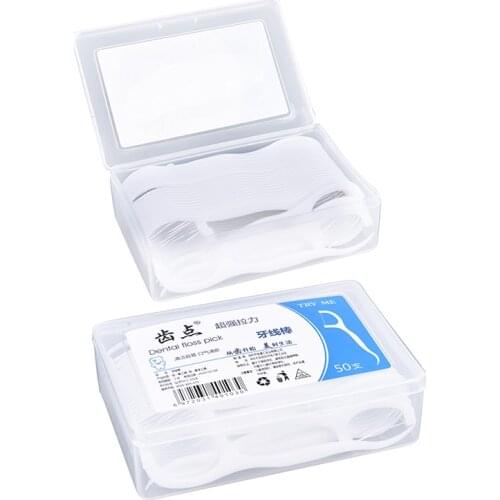 50Pcs Dental Floss Flosser Picks Teeth Toothpicks Stick Tooth Clean Oral Care Drop Shipping