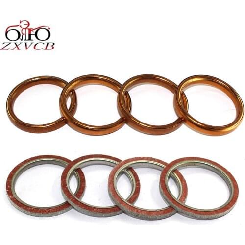 8PCS FOR KAWASAKI GPZ600R GPZ750A GT550G GT750P KEF300B KL250A KLF 220A 300B 300C KVF 300A 300B 400C Exhaust Pipe Gasket Seal