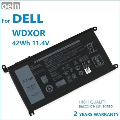 Oein Genuine WDX0R 3CRH3 T2JX4 Laptop Battery For Dell Inspiron 13 7368 14-7460 15 7560 17 5765 5767 5770 Notebook 11.4V 42WH