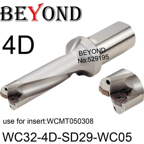 BEYOND WC 29mm 29.5mm WC32-4D-SD29-WC05 WC32-4D-SD29.5-WC05 U Drilling Carbide Inserts WCMT050308 Drill Bit Indexable CNC Tools