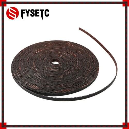 BLV 3d Printer X/Y Axis Belt GATES-LL-2GT Gear Fiberglass Reinforced Rubber Belt GT2 Width 6MM 4 Meters Length