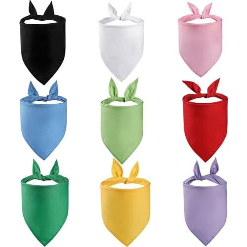 Cotton Dog Bandana Scarf Solid Pet Neckerchief Cat Triangle Scarf Puppy Saliva Towel for Small Large Dog Custom Cat Accessories