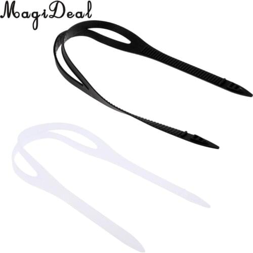 MagiDeal Set 2 Durable Clear Black Silicone Strap Head Band Universal fits Water Sports Swimming Goggles Swim Eyewear Glasses