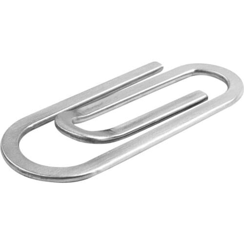 Creative Stainless Steel Paper Clip Money Clip (Silver)