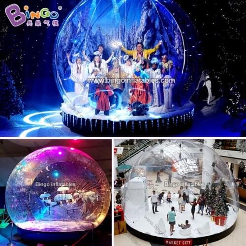 Free Shipping 16 Feet Inflatable Snow Globe For Christmas / 5 Meters Giant Inflated Snowball / Blow Up Dome Tent - Toys