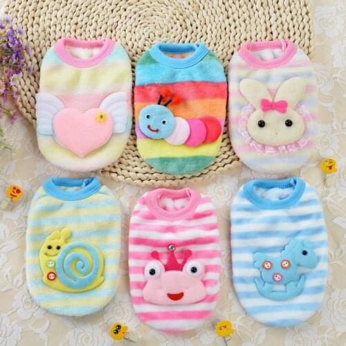 Newborn Autumn/Winter Dog Cat Pet Clothes Double Thickening Puppy Clothing Teacup Dog Coat Vest Dogs Costume XXXS XXS 6 Colour