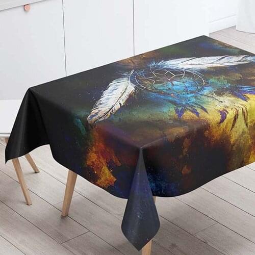 Rectangular Tablecloths Decorative Table Cover 3D Printing Dreamcatcher Dining Table Cloth