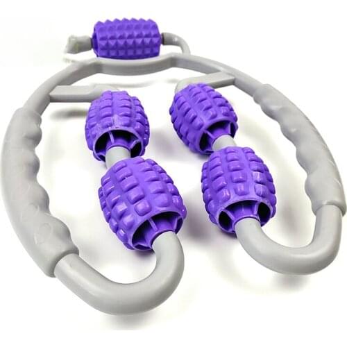 Five-Wheel Ball U-Shaped Trigger Point Massage Roller Is Suitable For The Muscles Of arms Legs Neck Fitness Yoga Pilates Exercis