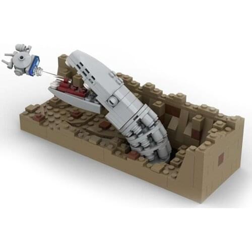 MOC Space Ground The Space Slug Nano Falcon Building Block High-Tech Brick Model Educational Particle Splicing Toy Children Gift