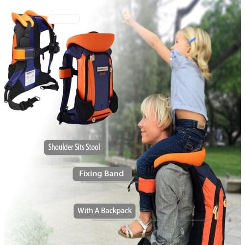 Baby Shoulder Carrier Hands-Free Child Strap Rider for 2-5 Years Old It Comes With A Backrest Bag