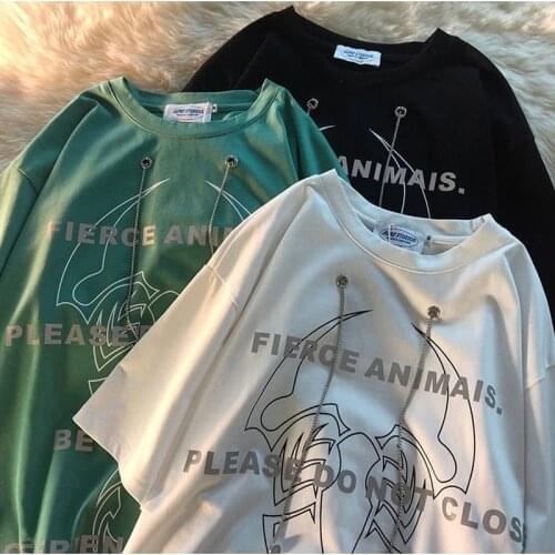 Loose Printed Letters Short-sleeved T-shirt Womens Summer New All-match Casual Top Harajuku Bf Style