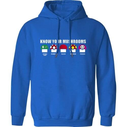 Hooded Mens Know Your Mushrooms Harajuku Long Sleeve Sweatshirt Standard Leisure Mans Clothing Fashion Tops Tracksuits Homme