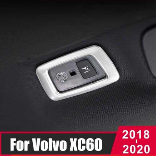Stainless Steel Rear Reading Light frame Trim cover Interior Mouldings Styling Car Accessories For Volvo XC60 2018 2019 2020