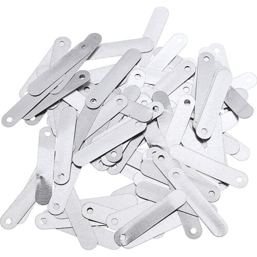 100Pcs/Set Conductive Solder Tab 2.5cm X 0.5cm Nickel Plated Solder Tab for Sub C 14500 18650 Rechargeable Battery Cell Silver