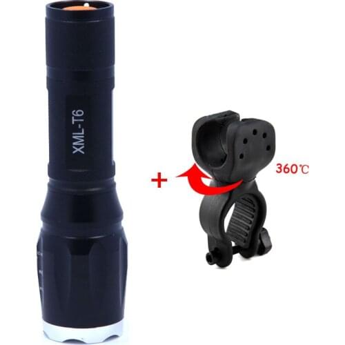 2000 Lumens Led Bicycle Bike Light XM-L T6 Portable Zoomable High Power Lantern With Holder For Cycling