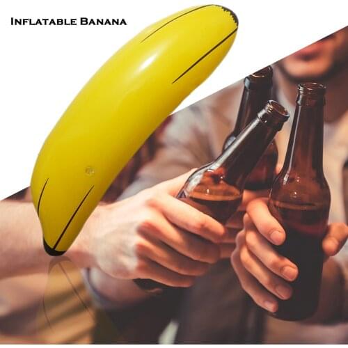 2021 Hot Inflatable Big Banana Blow Up Pool PVC Blow Up Pool Water Beach Party Cute Shape Children Kids Toy 60cm