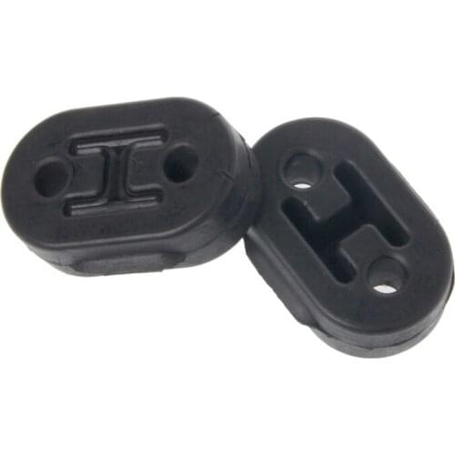 2x Heavy Duty Exhaust Hanger Bushing Support 2 Holes Bracket Rubber Mount