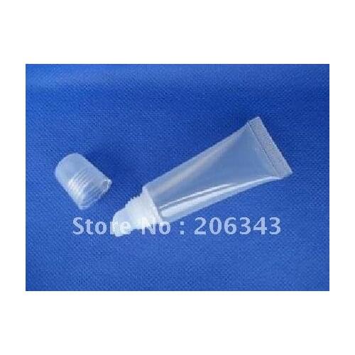8ml transparent lip gloss/color soft tube can used for lip cream tube or lip balm tube