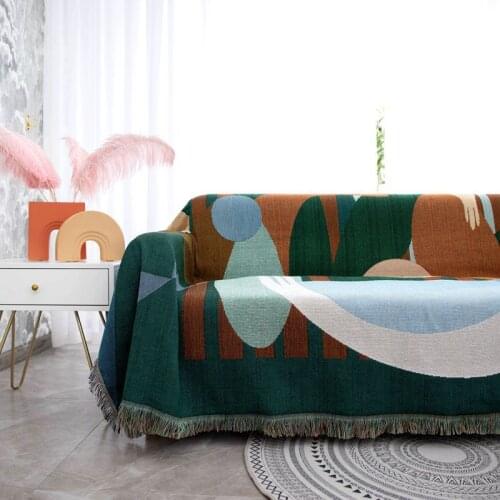 Bohemian Throw Blanket for Bed Travel Camping Bedcover Bedspread Ethnic-Style Geometry Retro Tapestry Sofa Cover Floor Mat