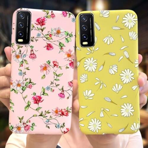 For Vivo Y20 2021 Case Popular Flower Painted Silicon Cover For Vivo Y20 Y20i Y20S Y12S Y11S Coque Fundas For VivoY20 Soft Shell
