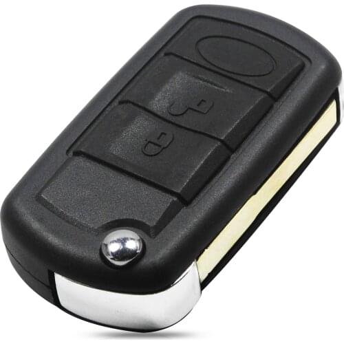 Kutery 10pcs 3 Buttons Replacement Flip Folding Remote Car Key Shell Case Fob For Land Rover Range Sport Discovery HU101 Blade