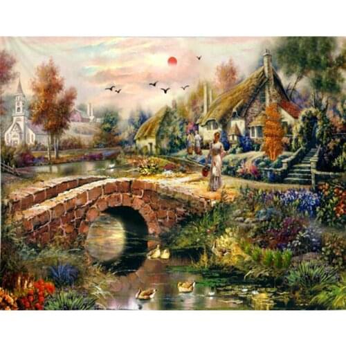 Diy 5d diamond embroidery scenery wonderland nature diamond painting sale full rhinestone square/round drill mosaic art WG1872